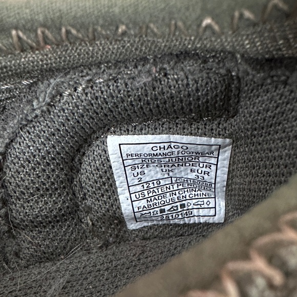 Chaco Green and Orange Kids Sandals - Picture 2 of 8